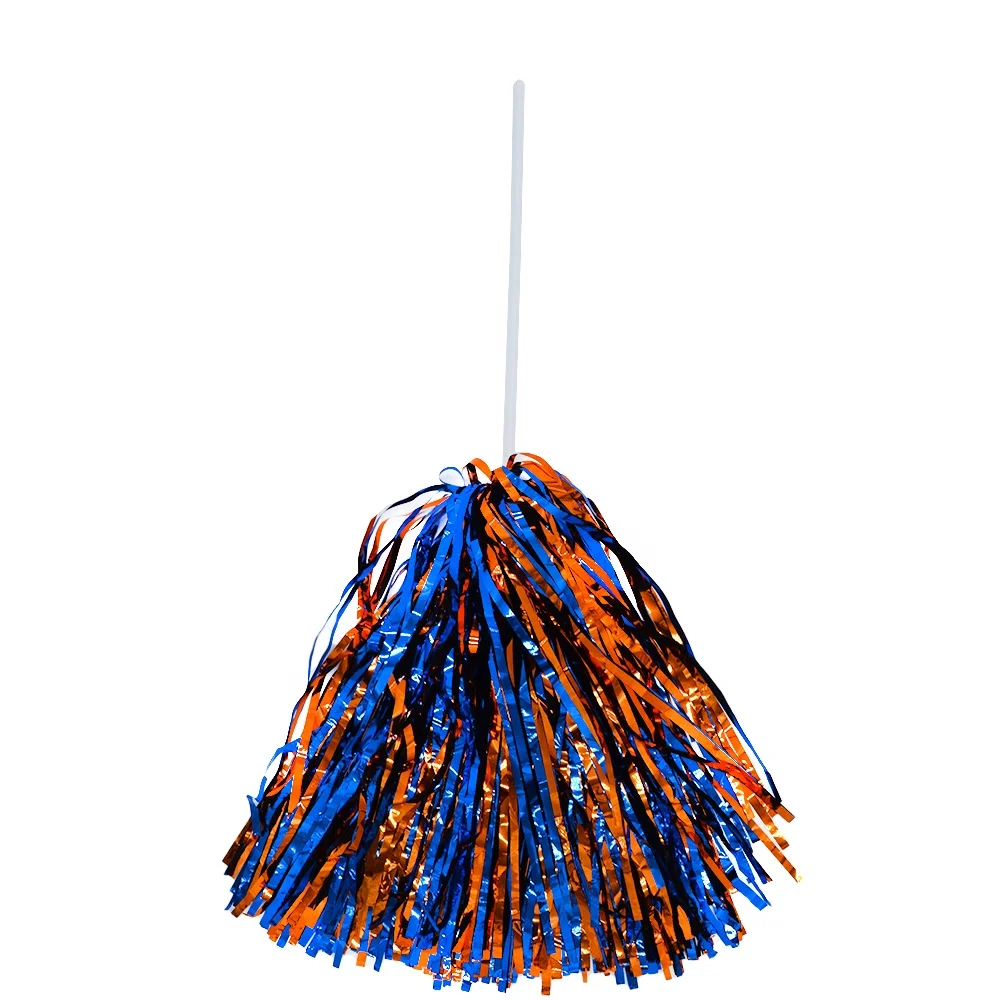 30pcs Blue Gold  500 Streamers Rooter Poms Cheer Shakers Cheerleading Squad Spirited Fun Pompoms