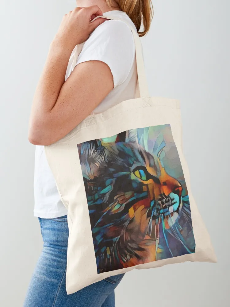 Zorba cat, cat, chat - Léa Roche paintings Tote Bag cute pouch bag tote bags men tote bags cloth bags Canvas Bag