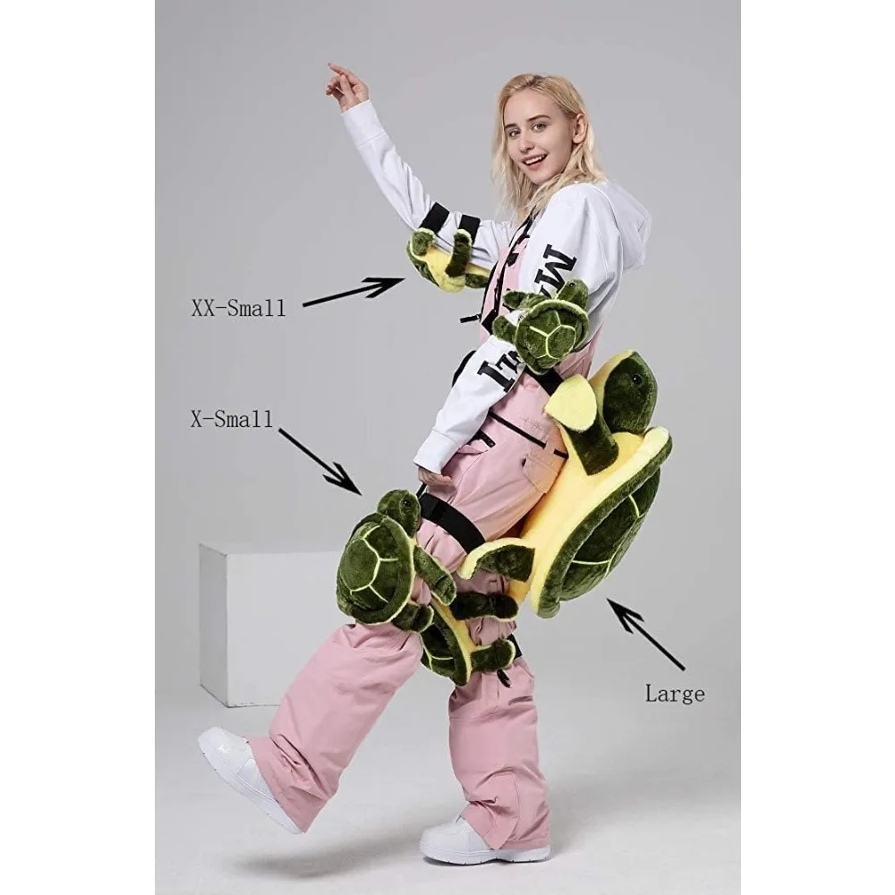 อุปกรณ์ป้องกันสำหรับเล่นสกี สเก็ต สโนว์บอร์ด เบาะรองนั่งรูปเต่าสุดน่ารัก สีเขียว