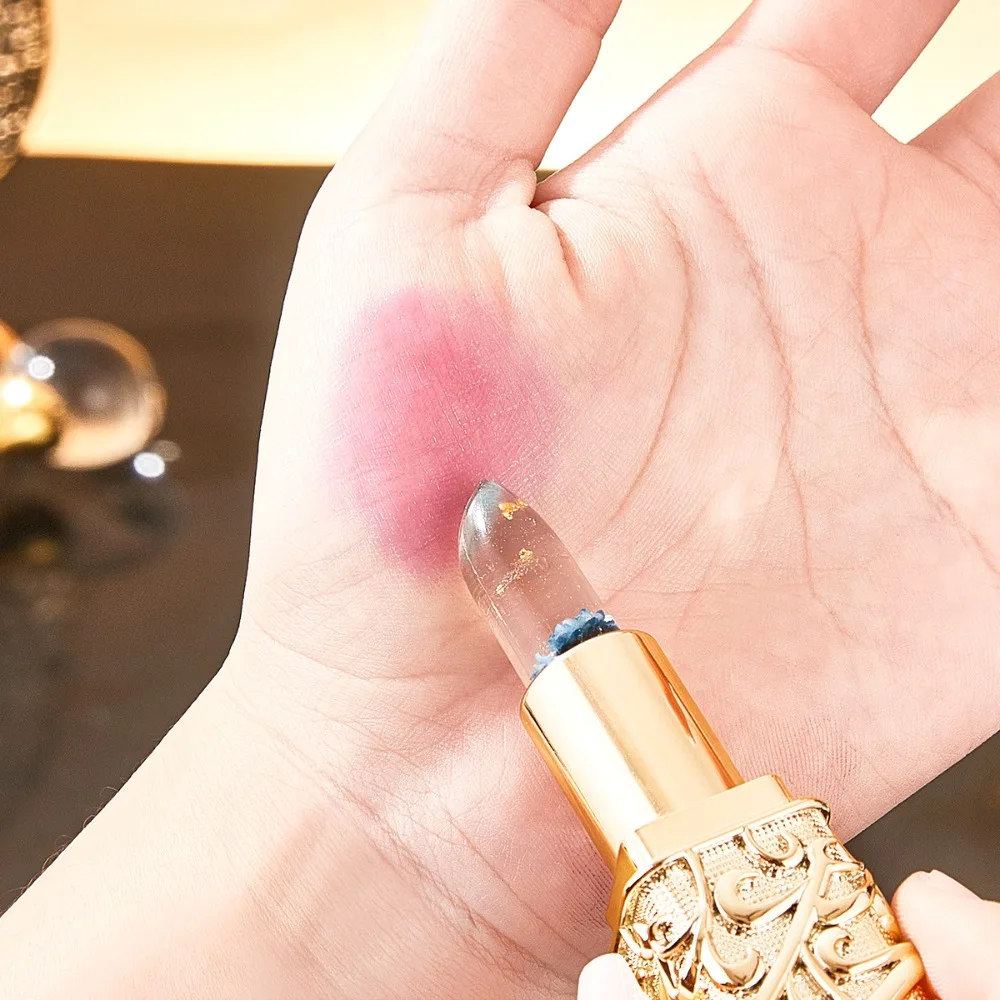 Rouge à lèvres hydratant clair, sensible à la température, finition mate, brillant à lèvres à couleur changeante, fleur longue durée à l'intérieur