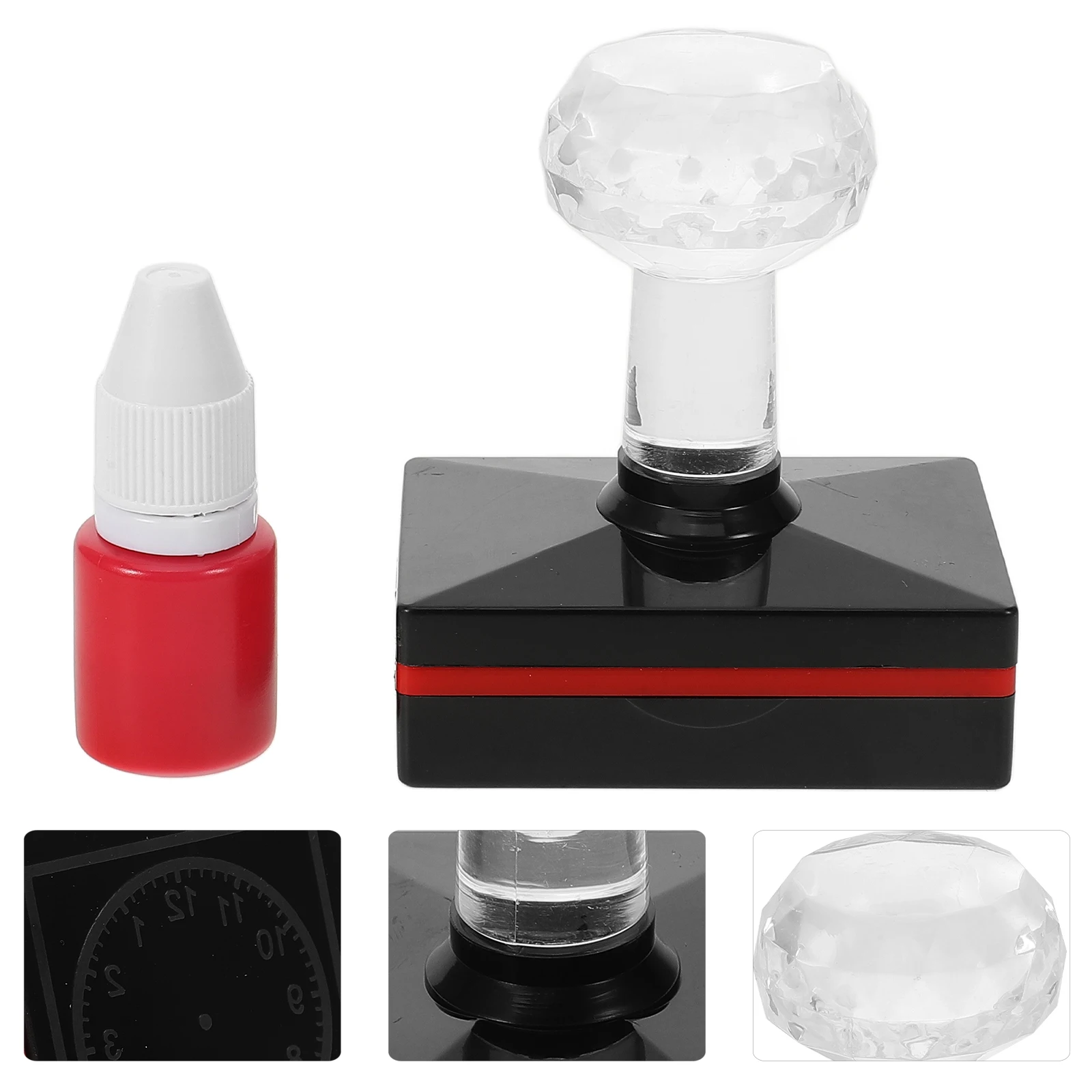 Creative Clock Stamp For Time Learning Self-Ink Educational Classroom Teaching Tool Party Favors Game Flashcards Students Stamps