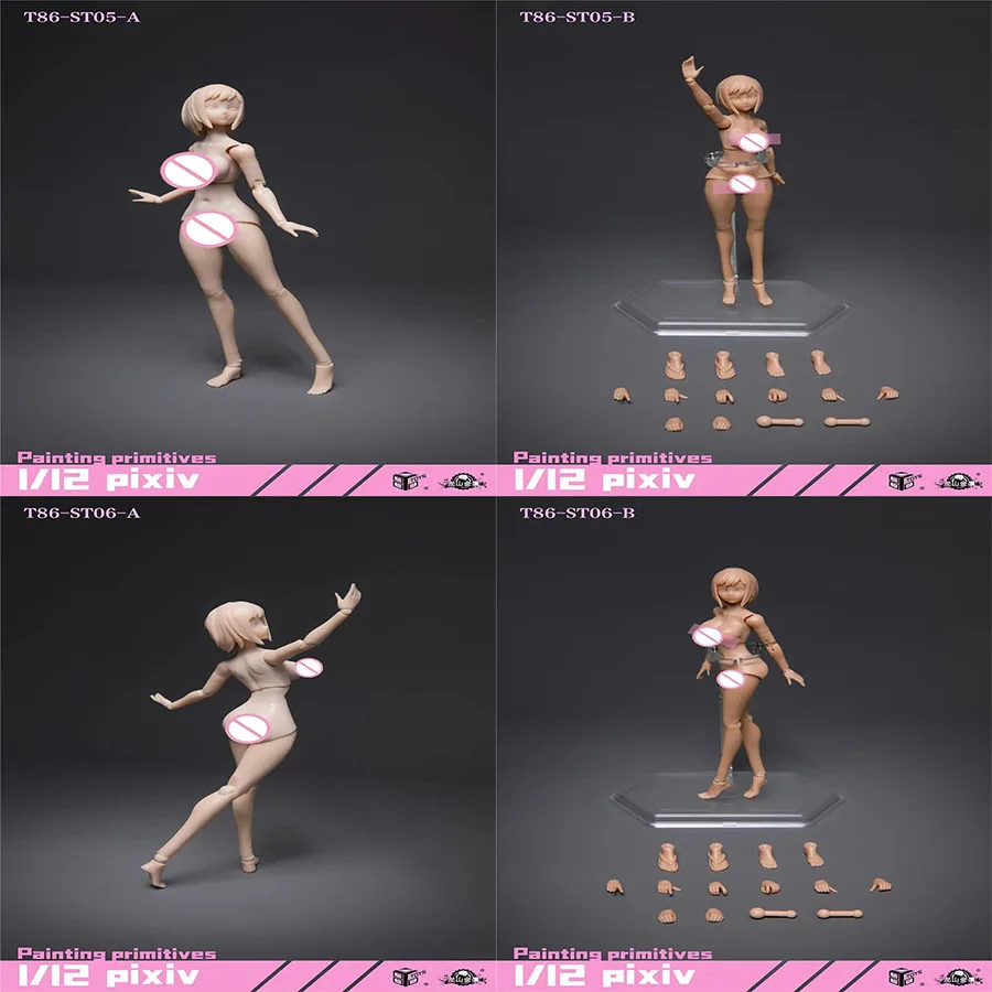 86TOYS T86-ST05/06 1/12 نصف حزمة المطاط طبطب الأرداف أنثى الجسم لعبة مجسمة في الأوراق المالية #1