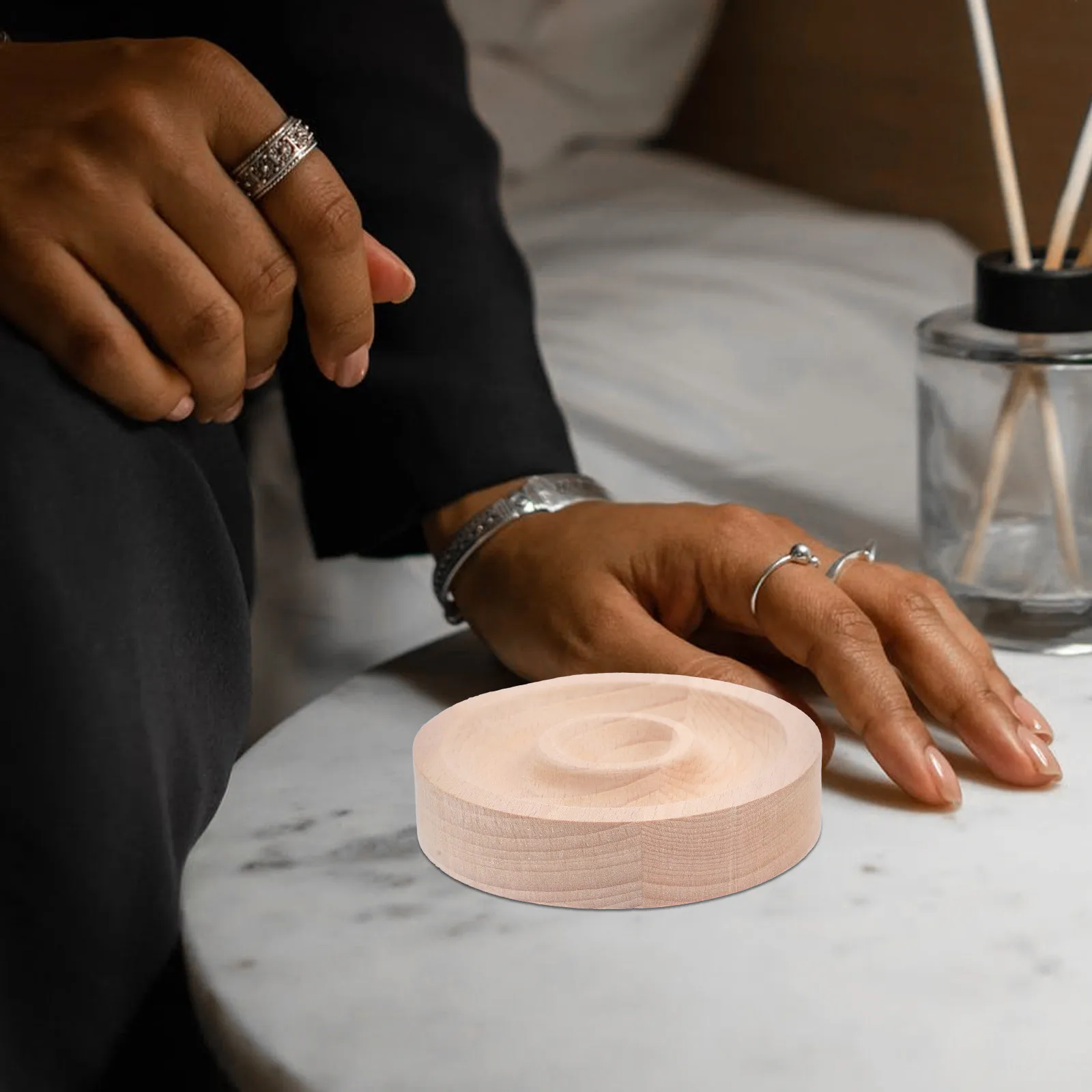 

Набор из 2 деревянных подносов для бисера: Премиум-органайзер для хранения украшений (браслетов, колец, монет), для поделок своими руками, декора для дома и офиса