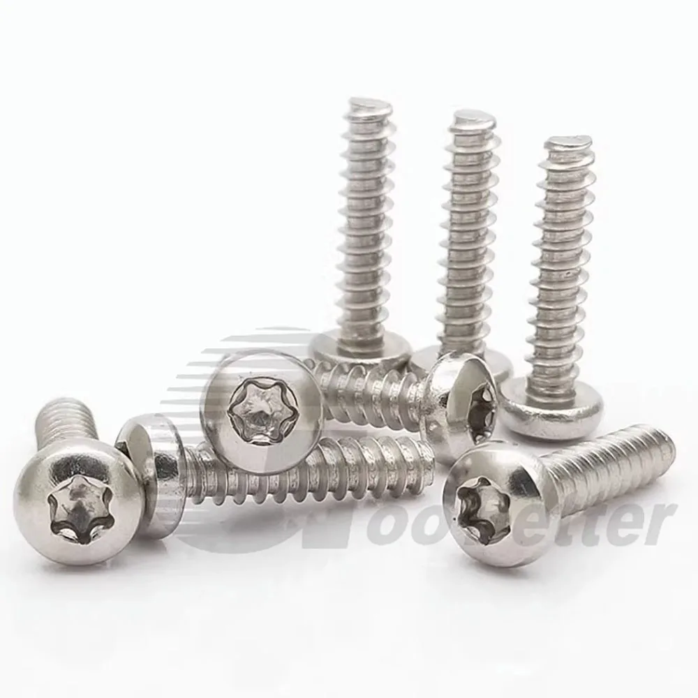 Six-Lobe Machine Screw M2 M2.5 M3 M4 M5 M6 M8 304 Stainless Steel Plum Blossom Lobe Round Pan Head Bolt Screw Length=3-60mm