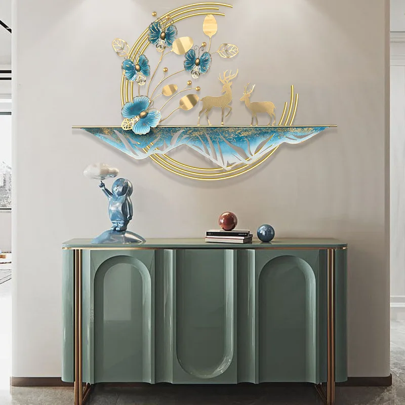 

Metal Three-dimensional Wall Hanging Living Room Dining Room Wall Decoration Porch Creative Background Wall Decoration
