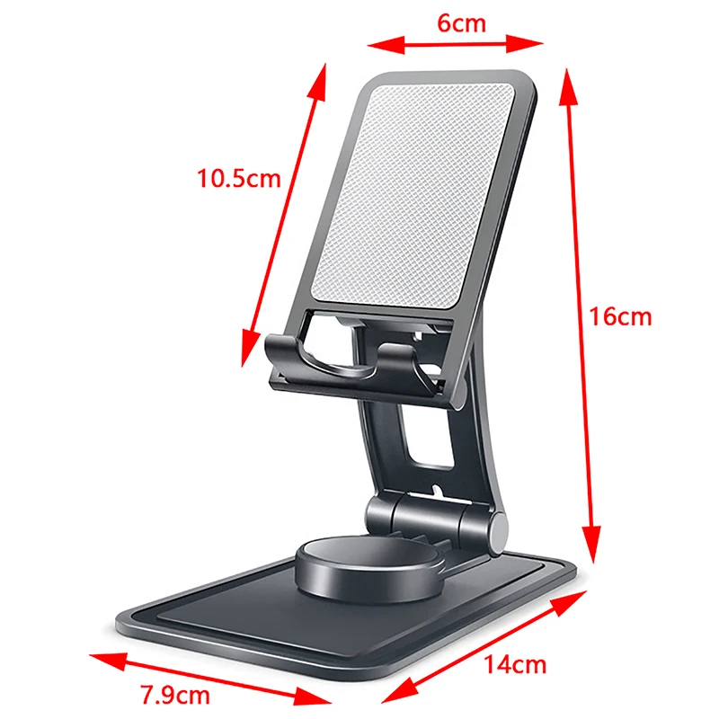 360 °   Suporte giratório para celular, suporte de mesa portátil dobrável para celular, suporte preguiçoso para celular