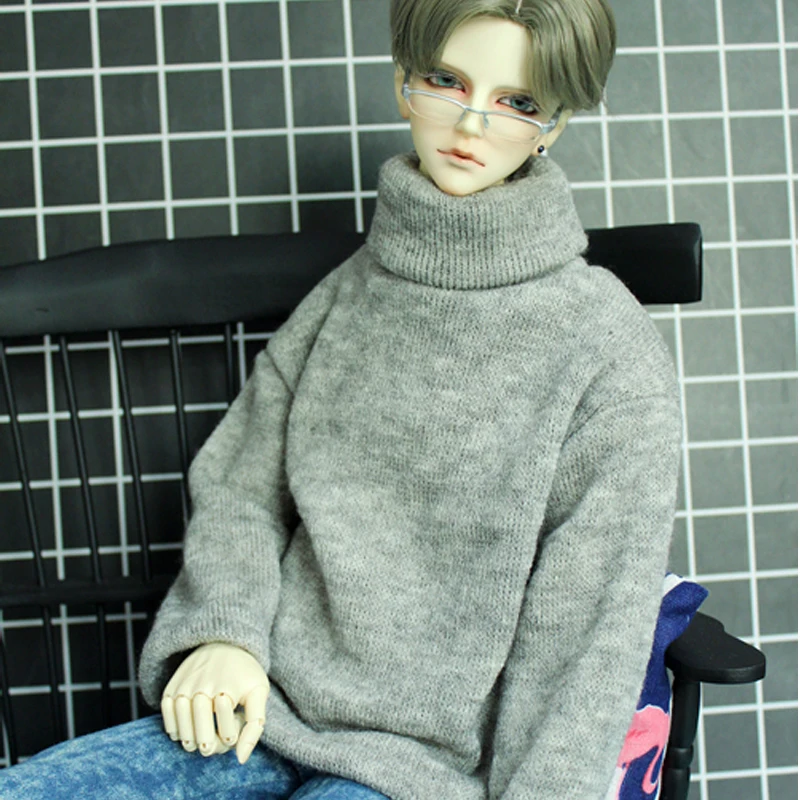 

D04-A326 children handmade toy Ghost2 SD13 SD17 MSD Doll BJD/SD GSC doll Accessories Light grey turtleneck sweater 1pcs