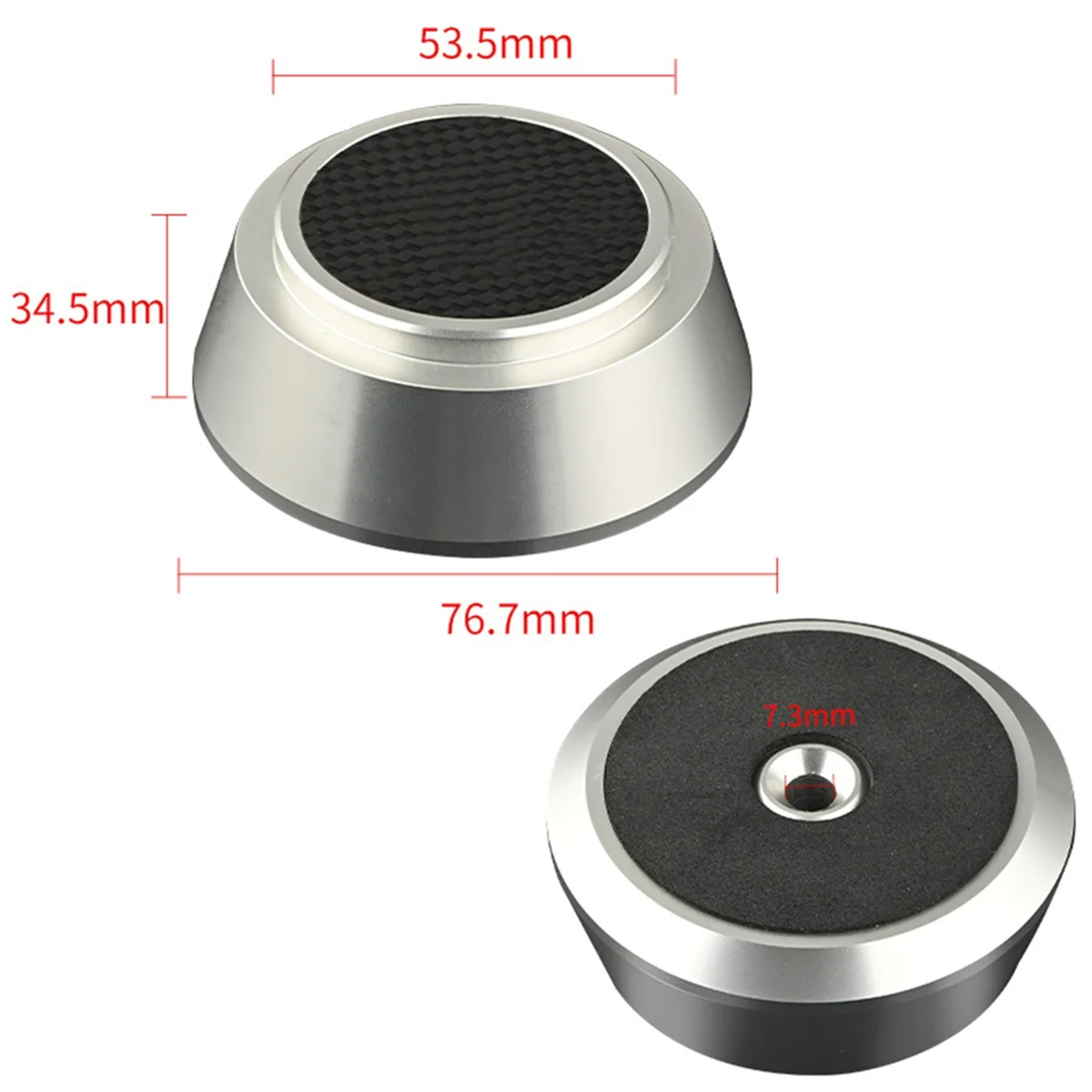 Record Weight Stabilizer Aluminum Alloy Record Clamp LP Vinyl Disc Turntable Stabilizer Weight Clamp Player Accessories Silver