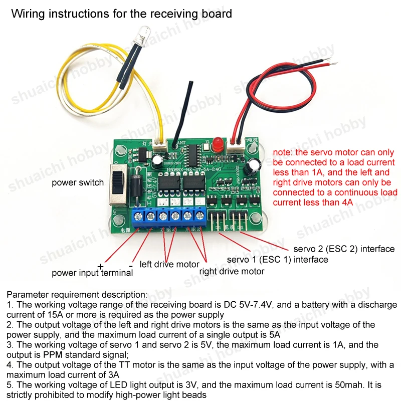 2.4GHz RC รีโมทคอนโทรล ชุด 8 ช่องไร้สายควบคุม 100M พร้อมการควบคุมความเร็วตามสัดส่วนสําหรับ DIY รถถังรุ่น