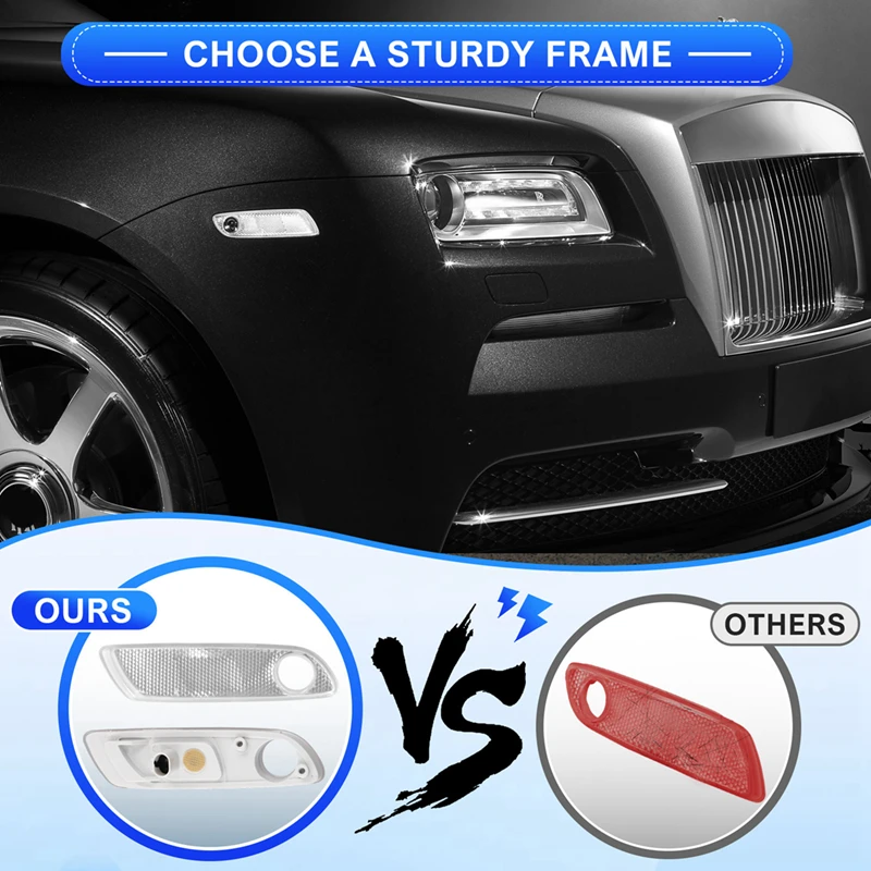 

Car Front Side Marker Light Cover Fender Light 63147223152 63147223151 For Rolls Royce Ghost RR4 Wraith RR5 Dawn RR6