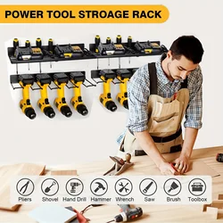 Power Tool Wall Mount Holder Heavy Duty Pegboard Wall Storage Tool Organizer Rack Drill Screwdriver Storage for Workshop/Garage