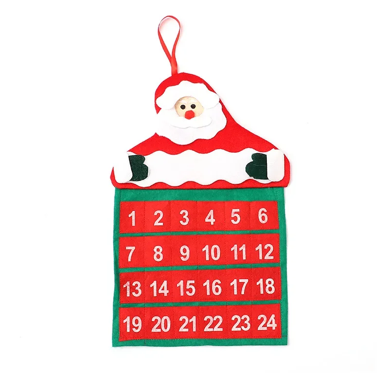 

Christmas Decorations Nonwoven Fabric Santa Claus Calendar Christmas Wall Calendar Xmas Supplies 30*40cm
