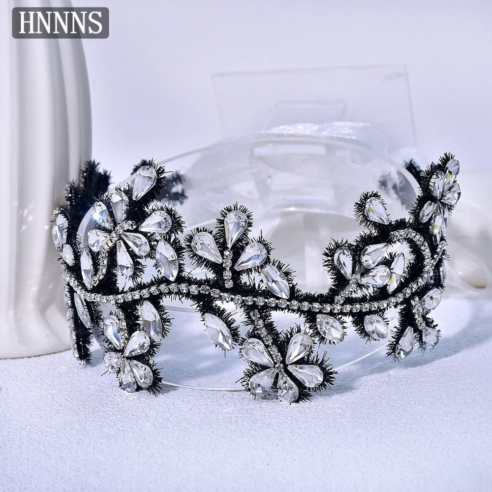 

HNNNS Black Floral Branch Wedding Belt Exquisite Rhinestone Sashes Women's Formal Dress Waist Decoration Holiday Gift SA374