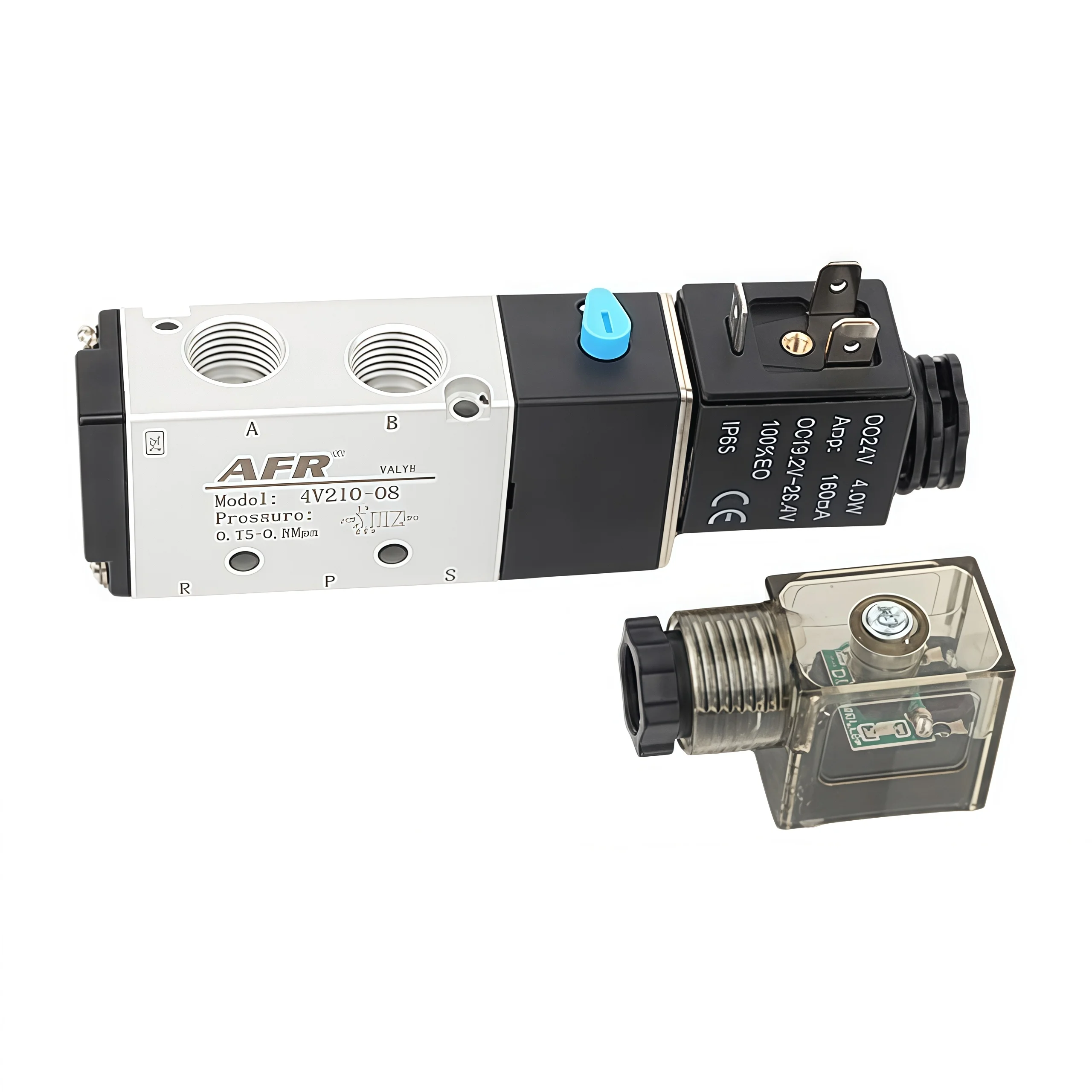 4v210-08 Better Quality Airtac Type Pneumatic Electric Solenoid Valve Directional Control Air Magnetic Valve 12V 24V 220V 4v210