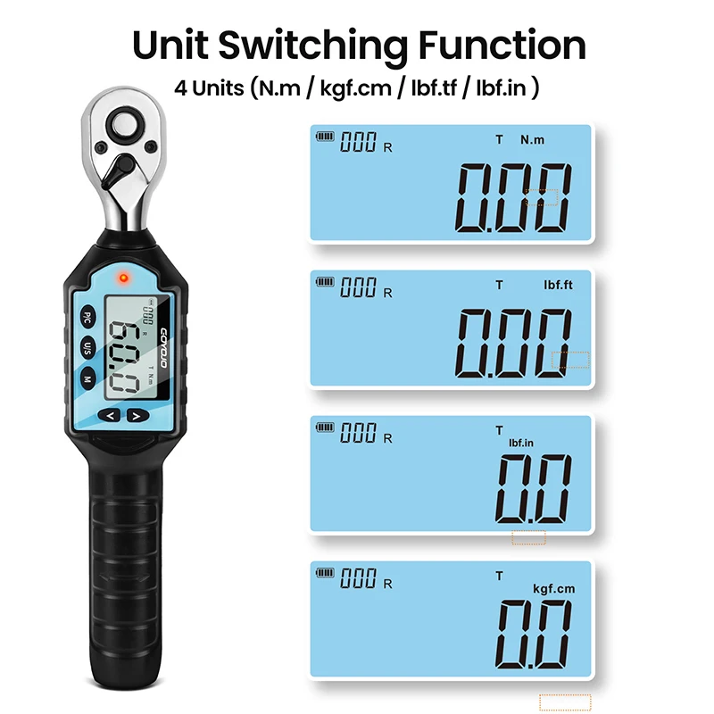 GOYOJO MINI Digital Torque Wrench 1/4‘’ 3/8‘’ 1/2‘’ Professional Bike Car Repair Adjustable Torque Wrench Hand Tools