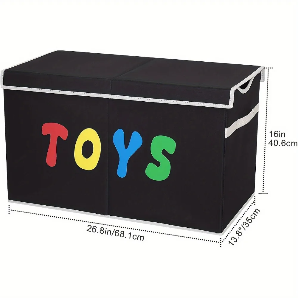 Oversized Toy Box - Multi-functional Collapsible Storage Box with Lid, Easy To Assemble for Kids, Nursery, Playroom, Closet, Etc