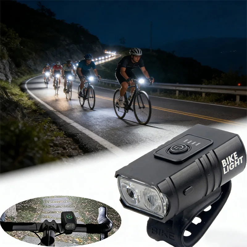 

Перезаряжаемый светодиодный передний фонарь Type-C для велосипеда с длительным временем работы, для MTB и шоссейных велосипедов, легко устанавливаемый, водонепроницаемый, HD, аксессуар для велоспорта