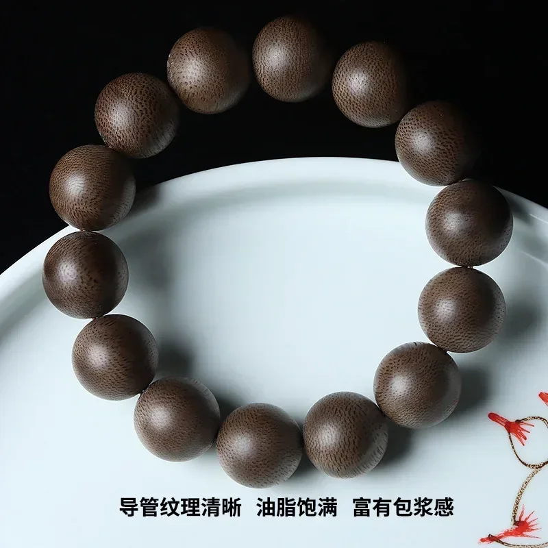 Wholesale natural Brunei soft silk agarwood hand string nine points sinking water authentic Buddhist beads rosary 108 bracelets