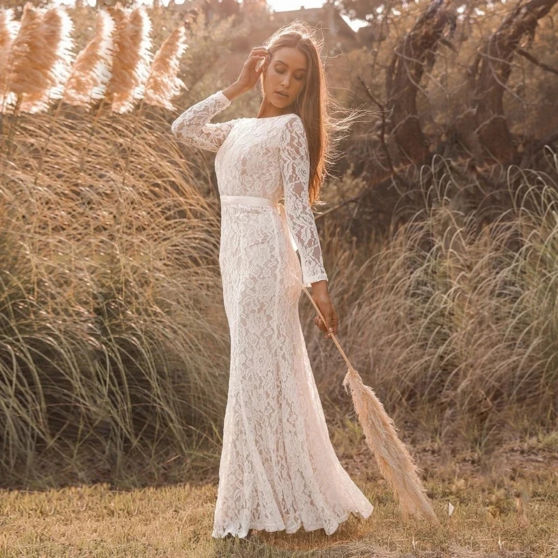 Robe de Mariée en Dentelle Blanche pour Femme Enceinte, Tenue Longue, Dos aux, Accessoire de Photographie, pour le Bain, pour l'Été, 2024