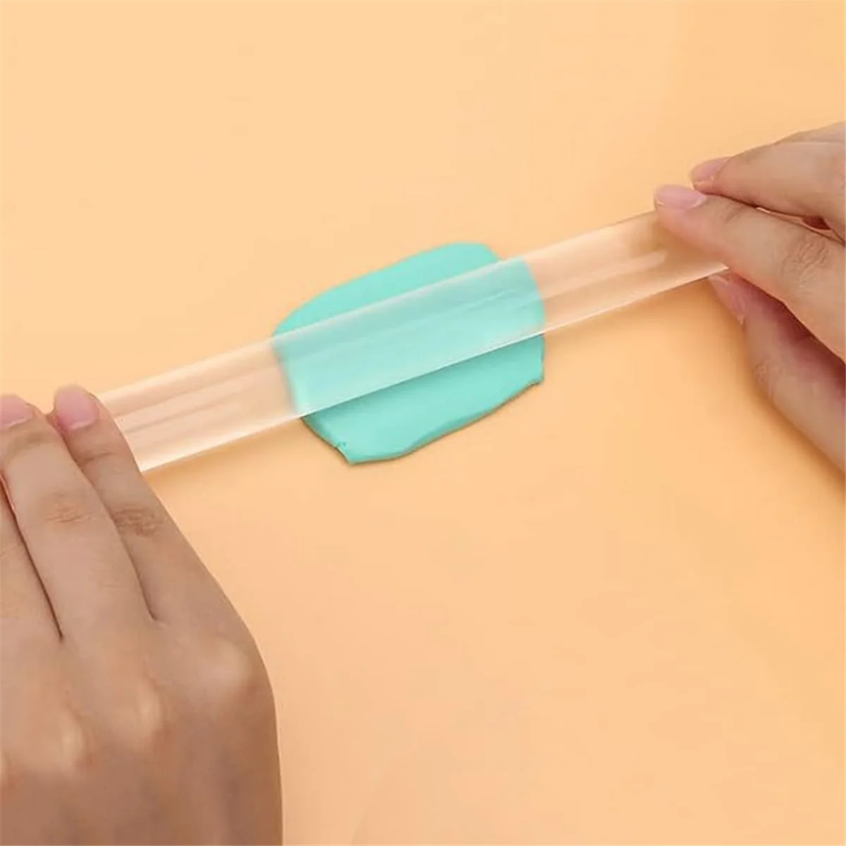 A79G 8Pcs Polymer Clay Cutter Tools, Acrylic Roller Clay Rolling Pin, Clear Rectangle Shape Sheet Backing Board, Jewelry