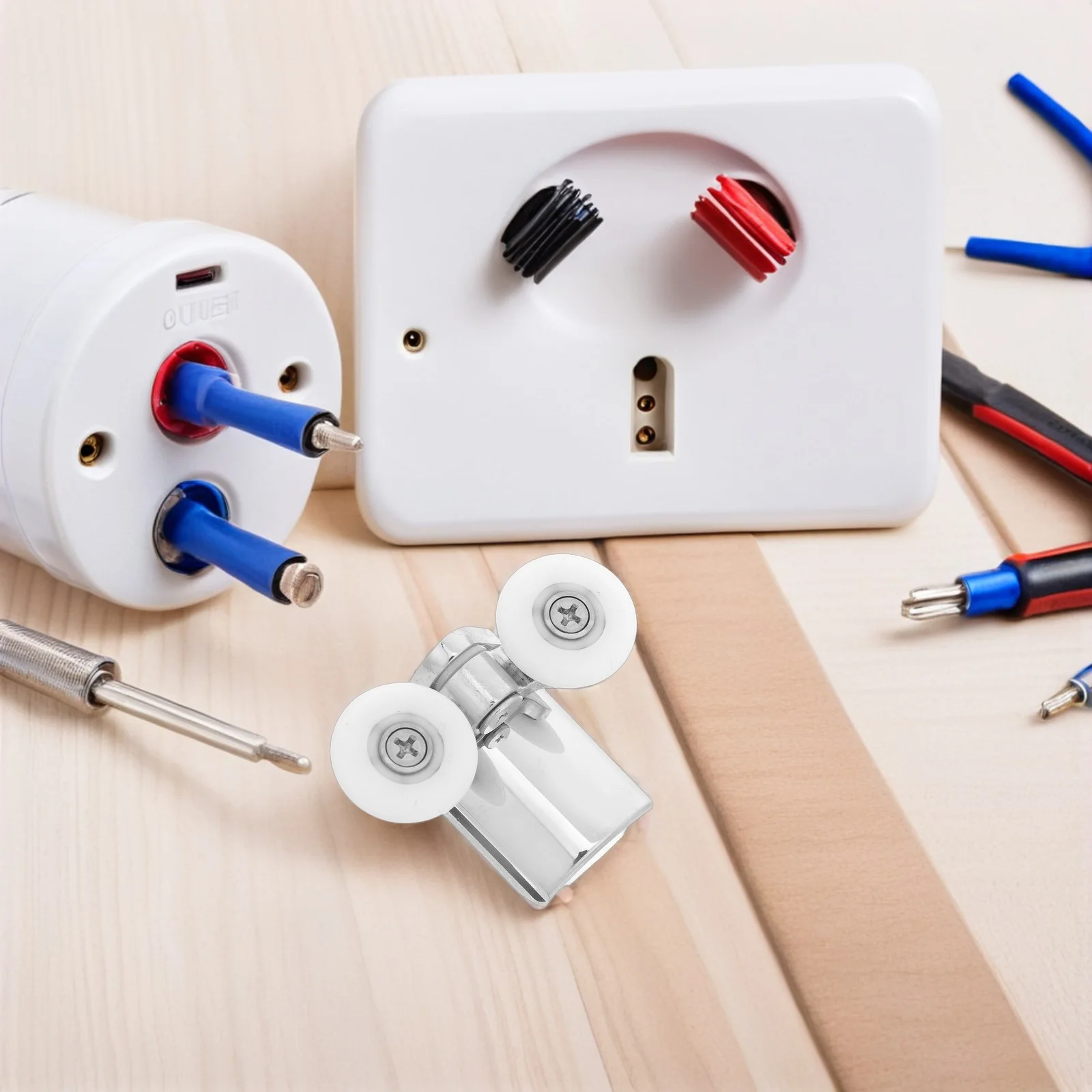 

2 Sets Bathroom Rollers Smooth Sliding Metal Alloy Shower Door Replacement Parts High Load Capacity Quiet Operation