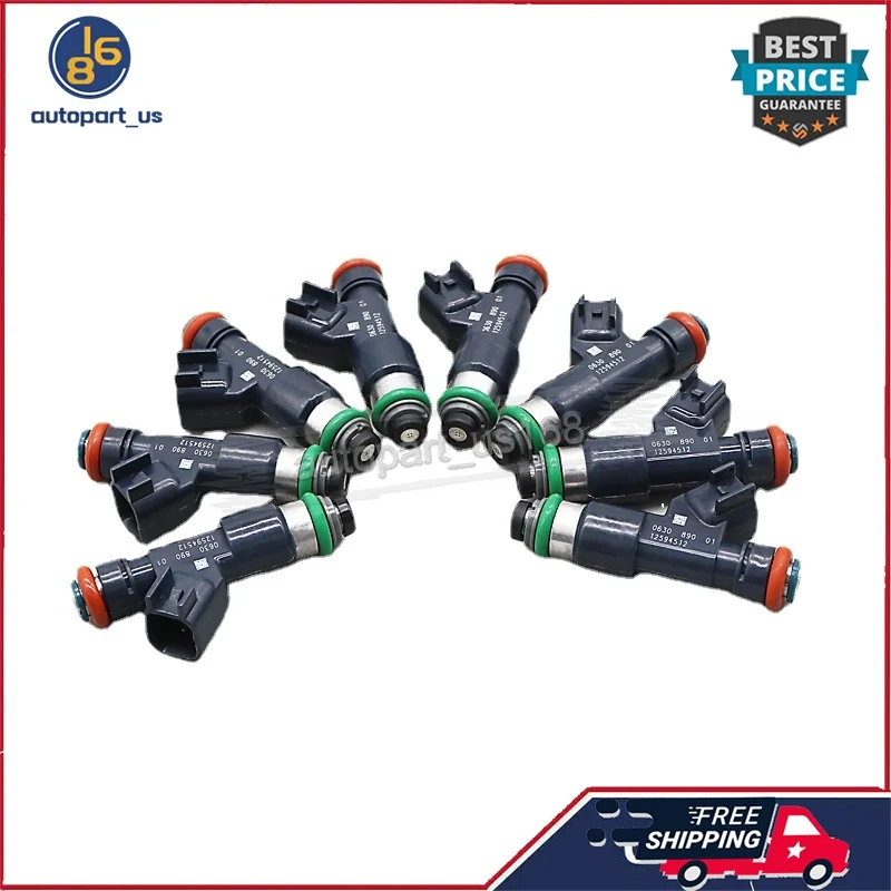 12594512 8PCS Fuel Injectors For GMC Sierra 1500 Yukon Chevrolet Avalanche Express 1500 Suburban 1500 Tahoe Silverado 1500