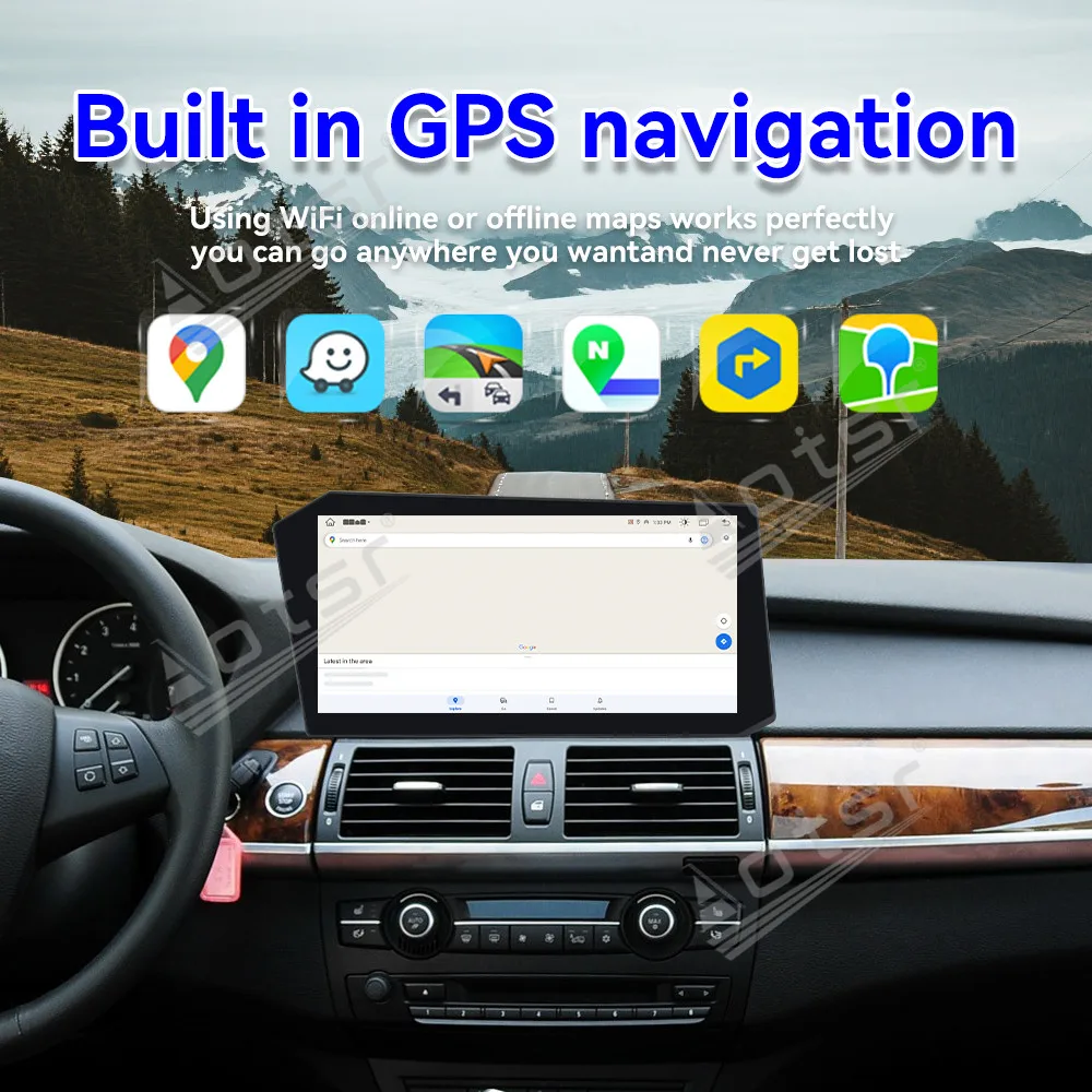 راديو سيارة أندرويد 12.9 بوصة رفيع للغاية لسيارات BMW X5/X6 2007-2013 ترقية 2026 نمط سيارة نظام تحديد المواقع والملاحة Carplay الوسائط المتعددة #4