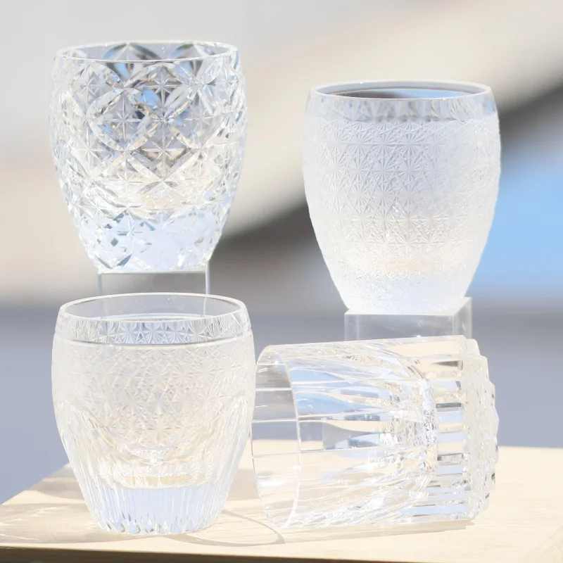 Высококачественный стакан для виски Edo Kiriko в японском стиле K9, хрустальное стекло, старомодные коктейльные бокалы ручной работы с гравировкой, тяжелые