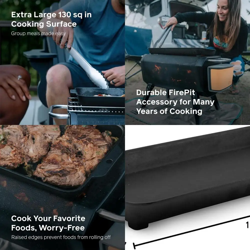 

Предварительно приправленная чугунная уличная сковорода, прочная и с антипригарным покрытием для костра