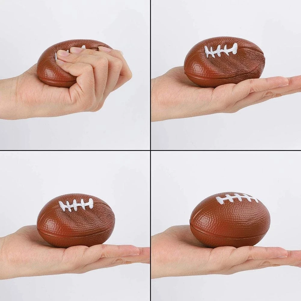 Mini Soft Rugby Fidget Toys Pu Foam American Football Soccer Birthday Decompression Adults Toy Football Squeeze Ball Kids
