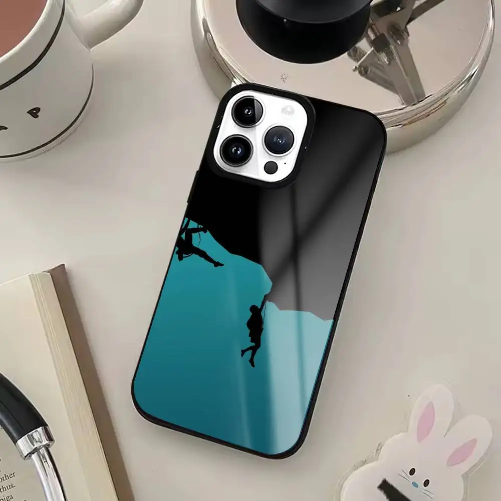 Custodia per telefono C-Climbing per IPhone17 16 15 14 13 12 11 Plus Pro Max Plus Custodia per caricabatterie wireless Funda