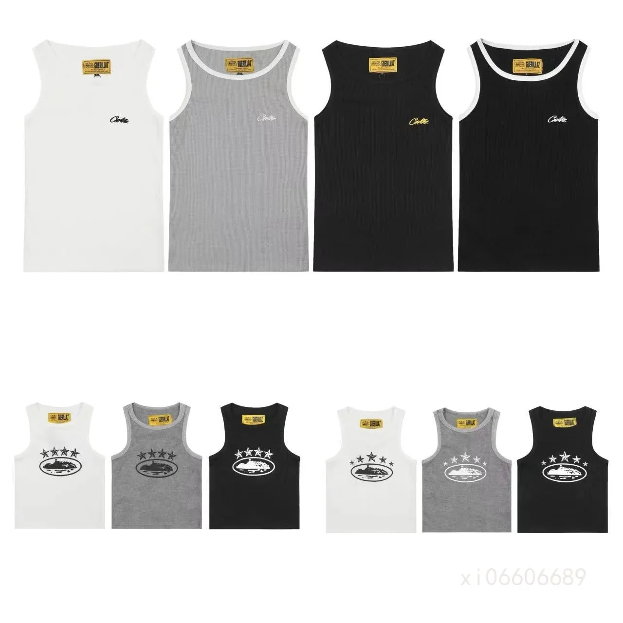 النمط الكلاسيكي للرجال تانك الأعلى جولة الرقبة قصيرة الأكمام عارضة تي شيرت الصيف جديد فضفاض صالح سترة العلامة التجارية جزيرة العصرية