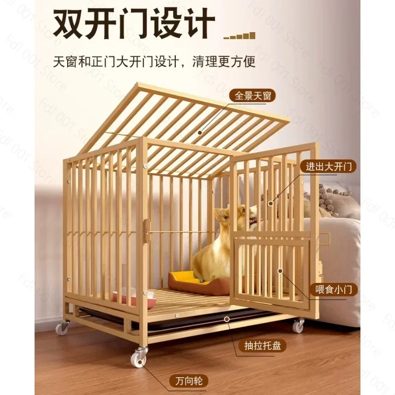 Dog Cage Large Medium Dog Indoor with Toilet Golden Retriever Samoyed Side Ranch Teddy Corgi Small Pet Fence