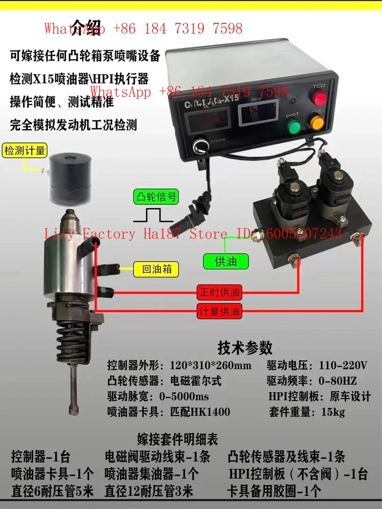 For ***ISX QSK-X15 EUI EUP Njector HPI Actuator Maintenance Grafting Detection Kit Tester Tools