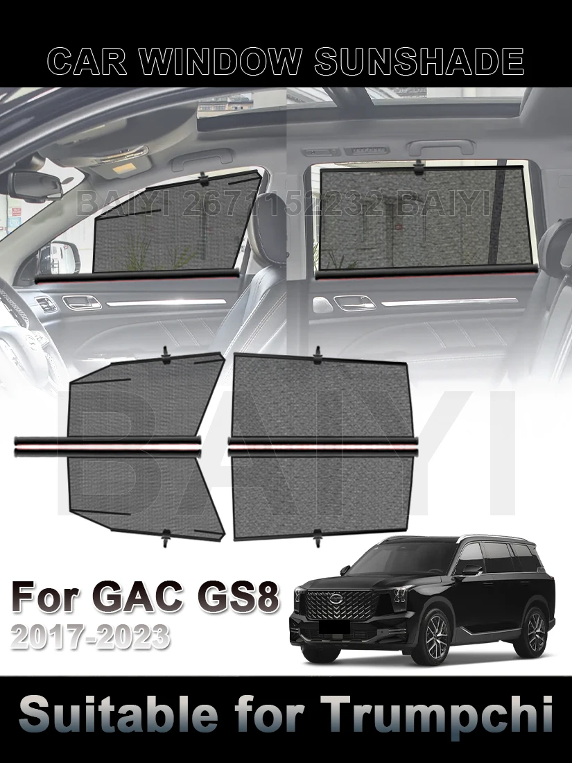 

For Trumpchi GAC GS8 2017-2023 Car Window Sunshade Side Window Sun shade Sunscreen Blackout Curtain Customized Auto Accessorie