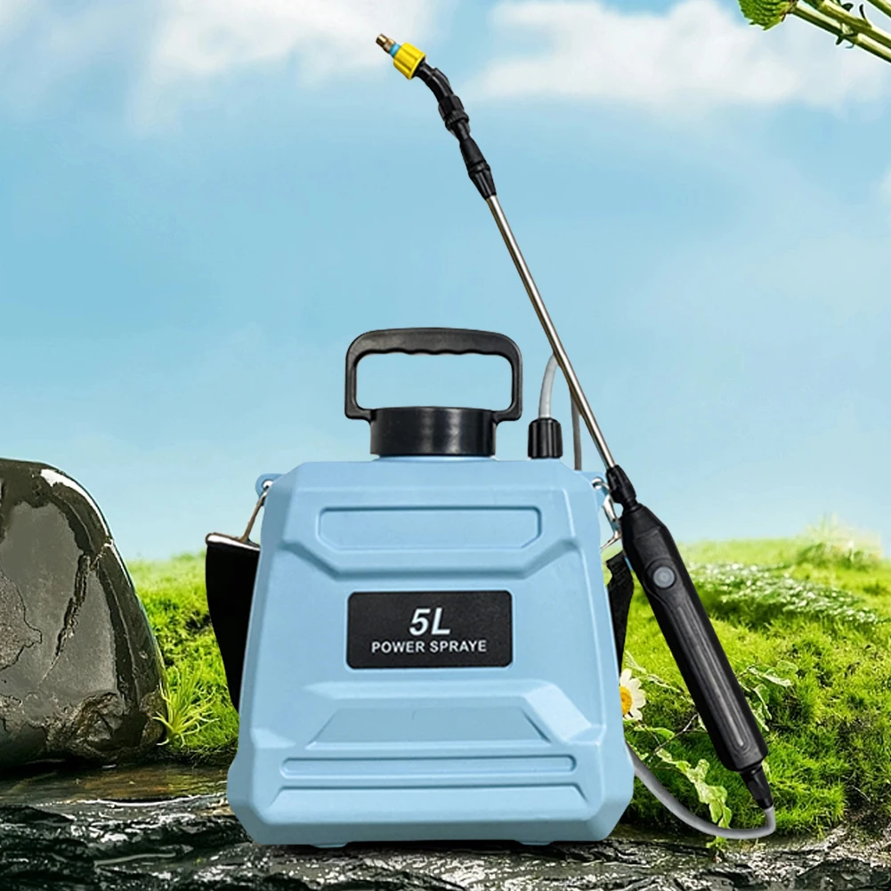 

Electric 1.3 Gal Plant Mister Irrigation Tool with Spray Gun Plant Water Pump Sprayers USB Rechargeable for Lawn Garden Cleaning
