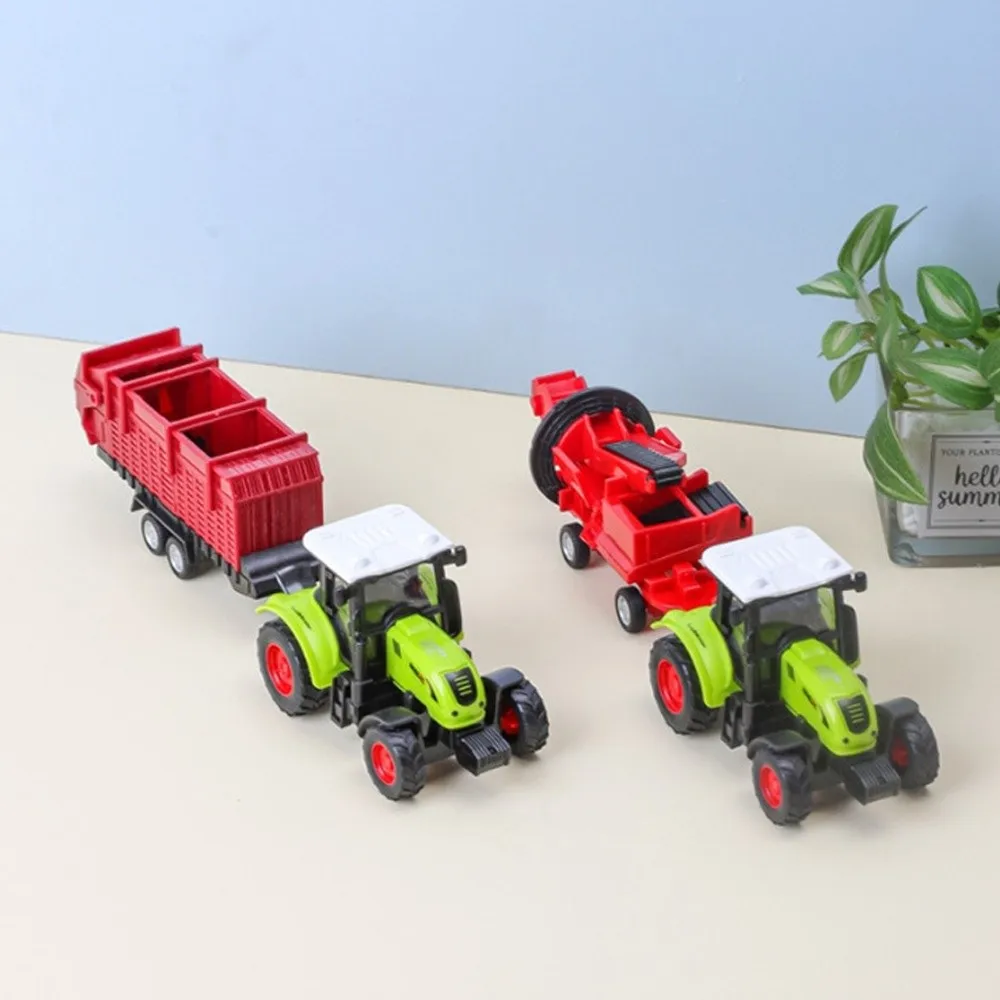 High Quality Simulation Inertia Car Plastic Transport Pulverizer Model Truck Tractor Farm Tractor Gifts