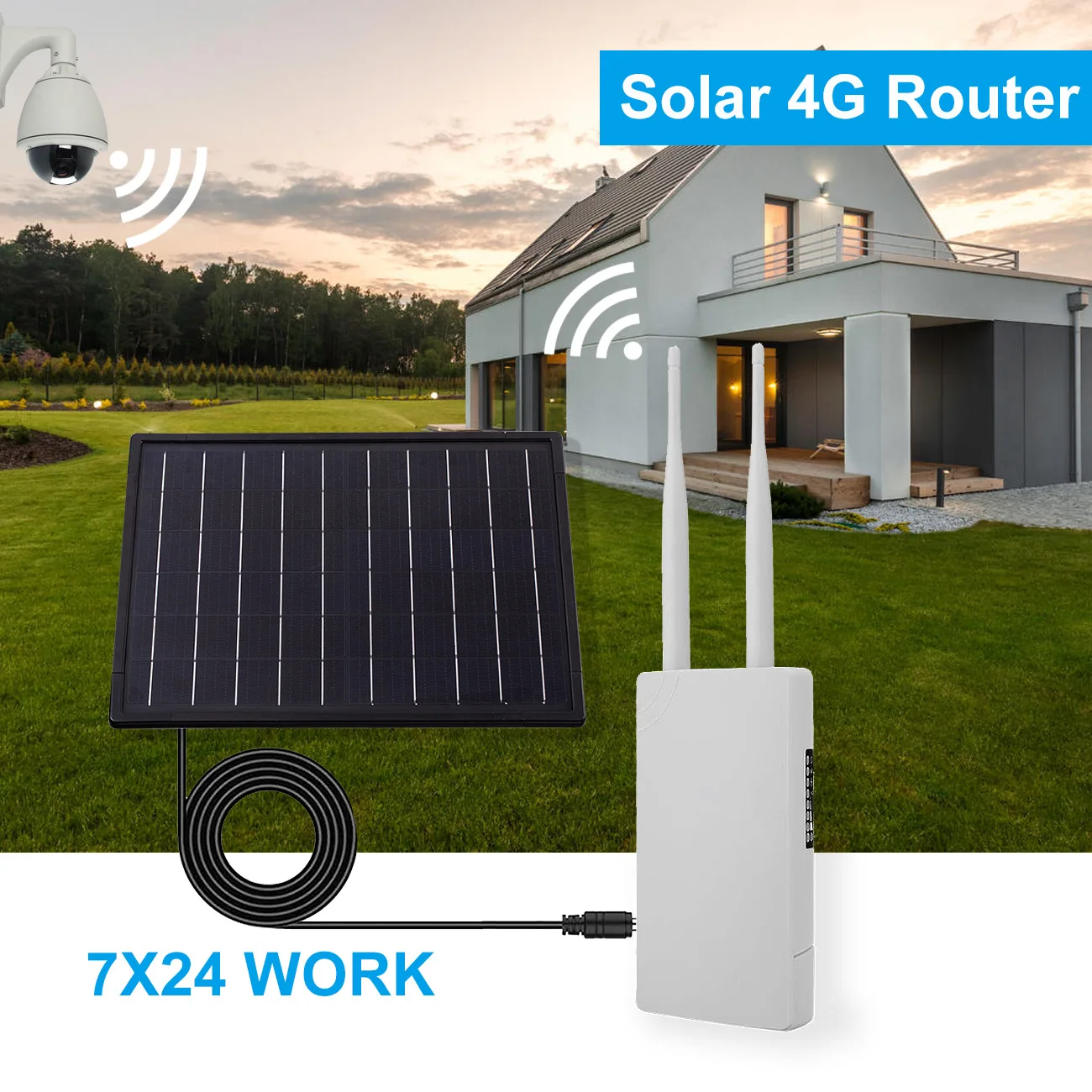 25W 18000mah New Hot Solar CPE Mobile Router Outdoor Waterproof Long Life WiFi Built-in Battery Solar Charging No Modem Function