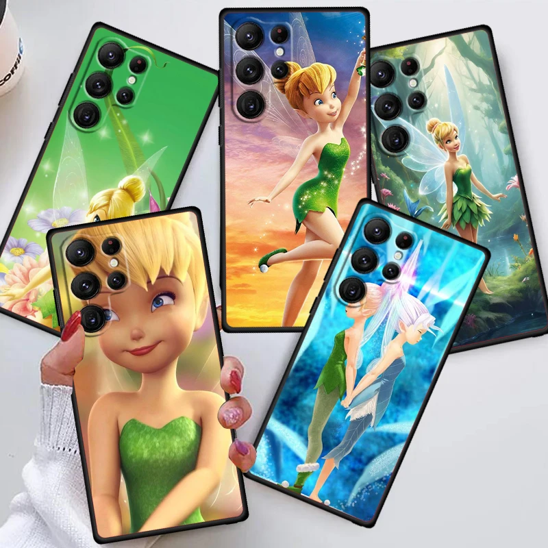 Disney Wonderful Fairy Cute For Samsung Galaxy S24 S23 S22 S21 S20 FE S10 S10E Plus Ultra Pro Lite 5G Black Back Phone Case