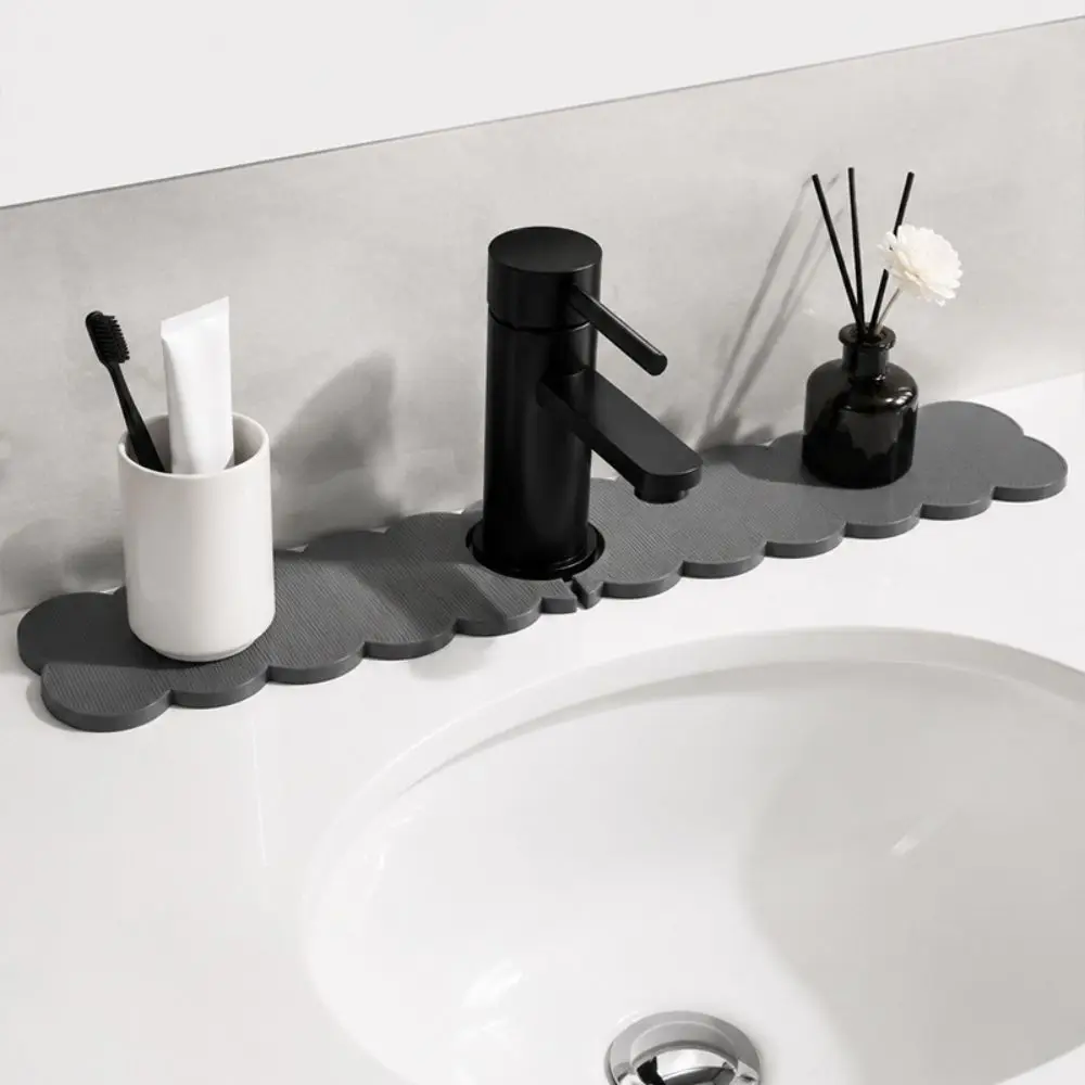 Super Absorbent Faucet Mat Diatom Mud Reusable Diatomite Stone Tray Non-Slip Fast Drying Faucet Splash Guard Washstand