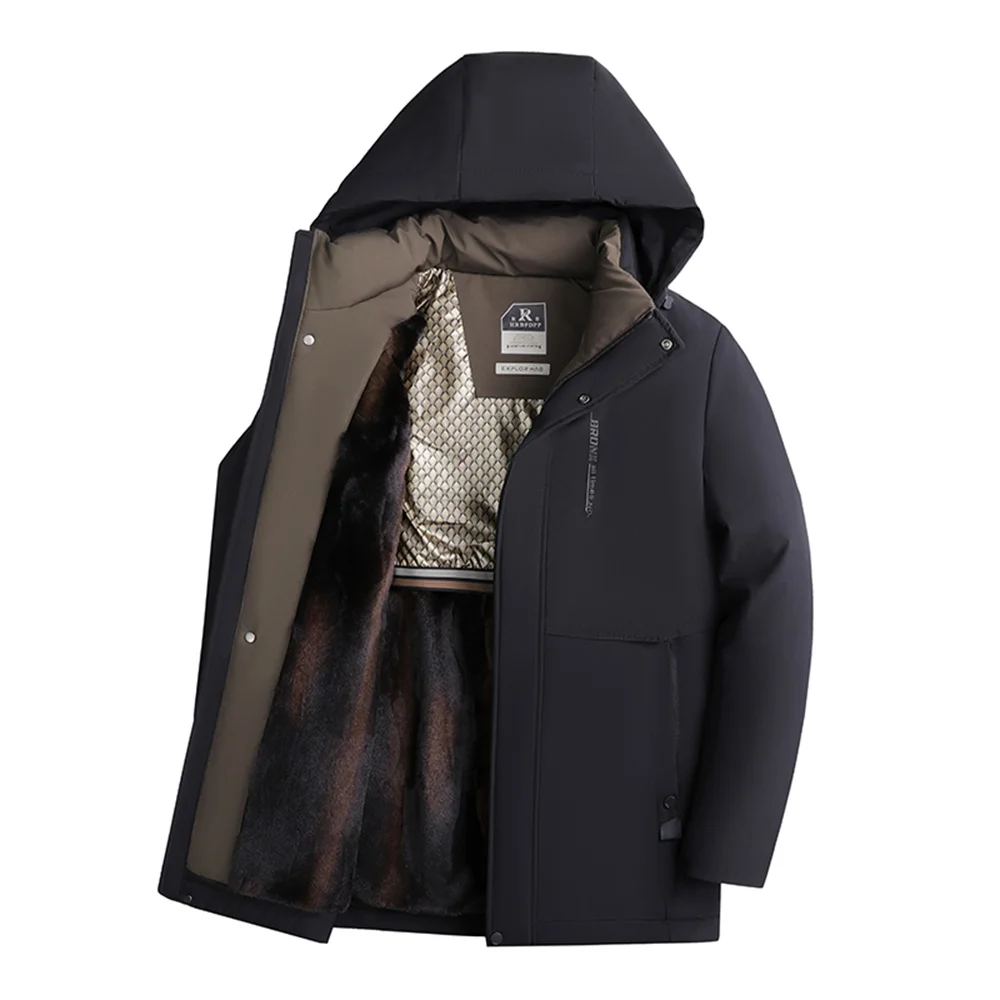 2025 الشتاء الرجال الصوف اصطف يندبروف سترة معاطف رشاقته الدافئة القطن وسادات مبطنة الرجال الشتاء سترات زائد المخملية معطف جلد #1