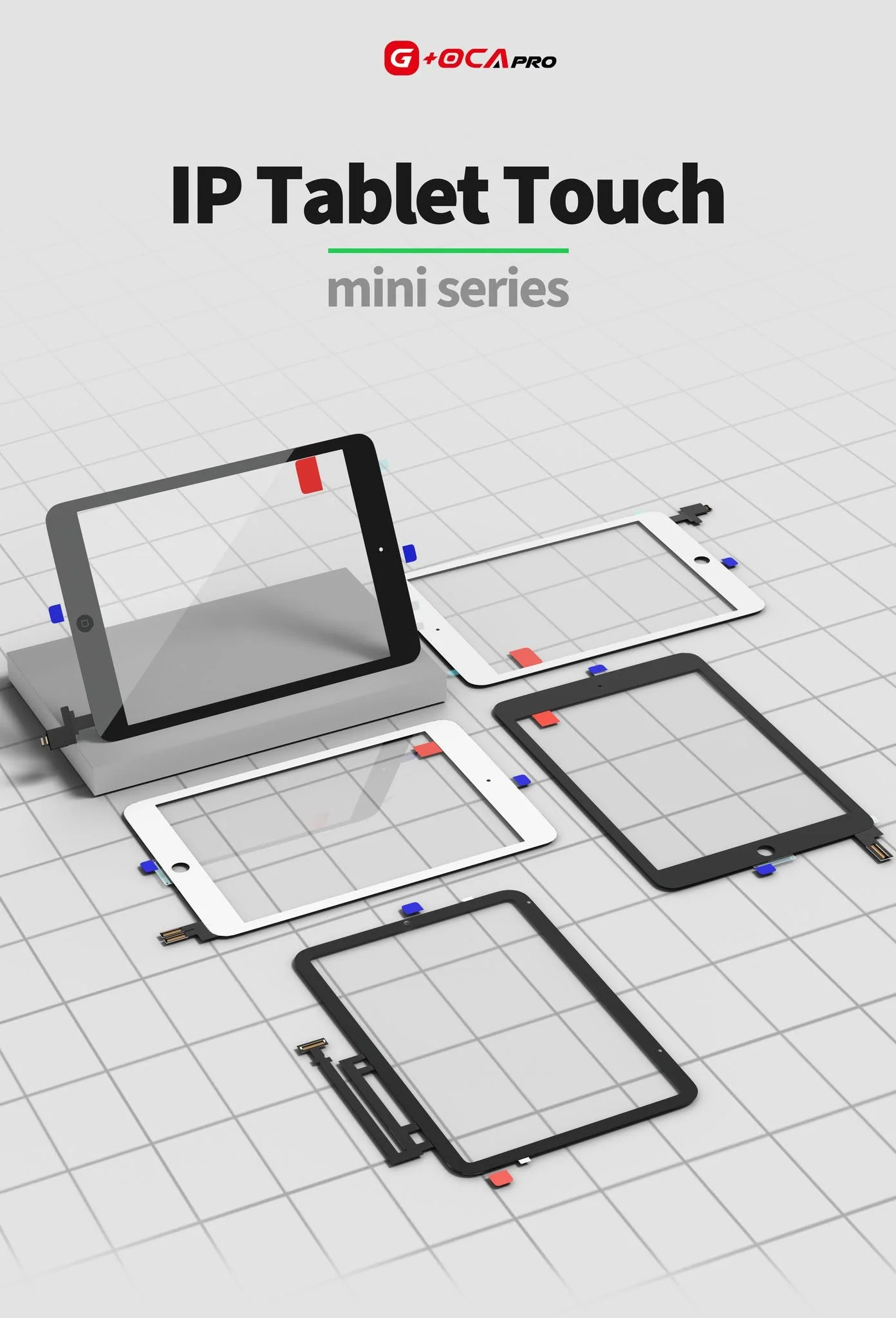 G+OCA Pro Touch Screen With Glass OCA For Pad 2/3/4/5/6/7/8/910 10.2/10.9 Inch Mini 6 Air 1/2/3/4 Pro 9.7 10.5 LCD Repair