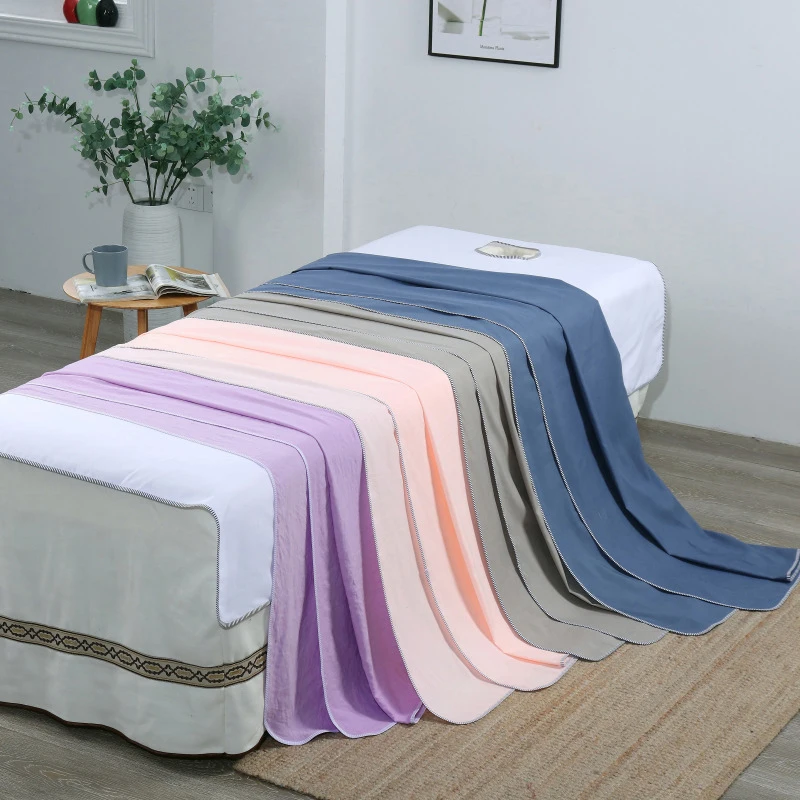 

Superfine Fiber Soft Beauty Salon Bed Towel With Hole SPA Massage Bed Table Cover Massage Physiotherapy Thicken Bath Towel
