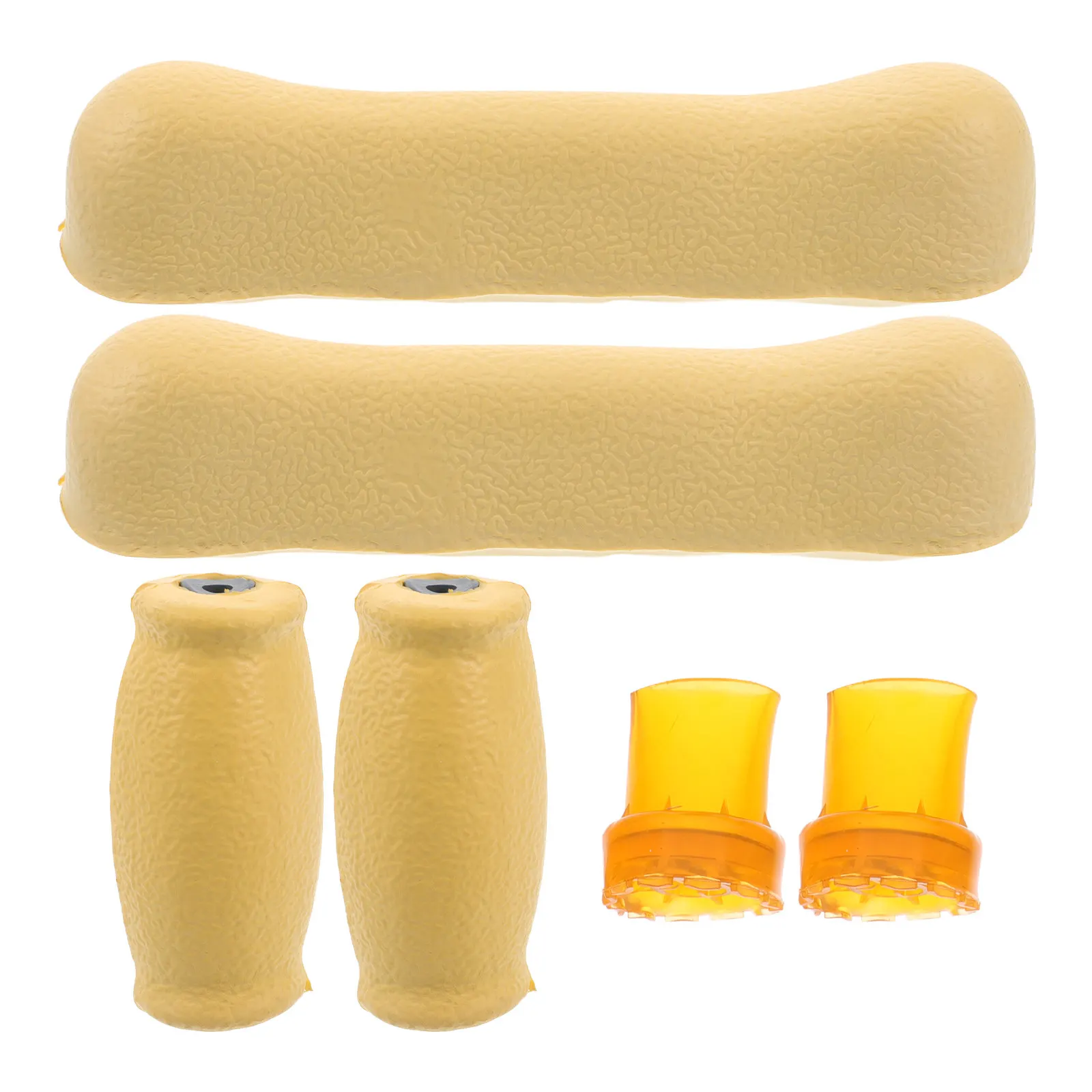 6Pcs Crutch Accessories Replacement Tips Non Slip Rubber Pads for Underarm Forearm Crutches Cane Stability Outdoor Trail Use