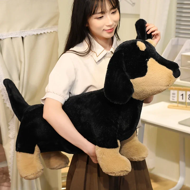 

70/100cm Soft Dachshund Plush Toy Cartoon Stuffed Animal Dog Plushies Sofa Bed Back Cuhsion Comfortable Bedside Cushion Gifts