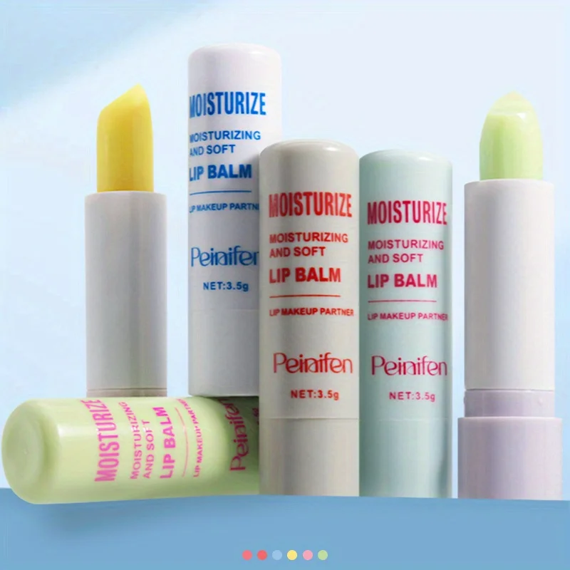 6-Pack Set Lip Balm Moisturizing Anti-Dry Fading Lip Pattern Lip Milk Set