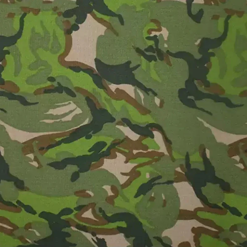 Polyester Cotton Big Five Leaves Camouflage Fabric TC6535 Grid Vietnam War Classic Camo Cloth Quick Dry Soft for DIY Uniform
