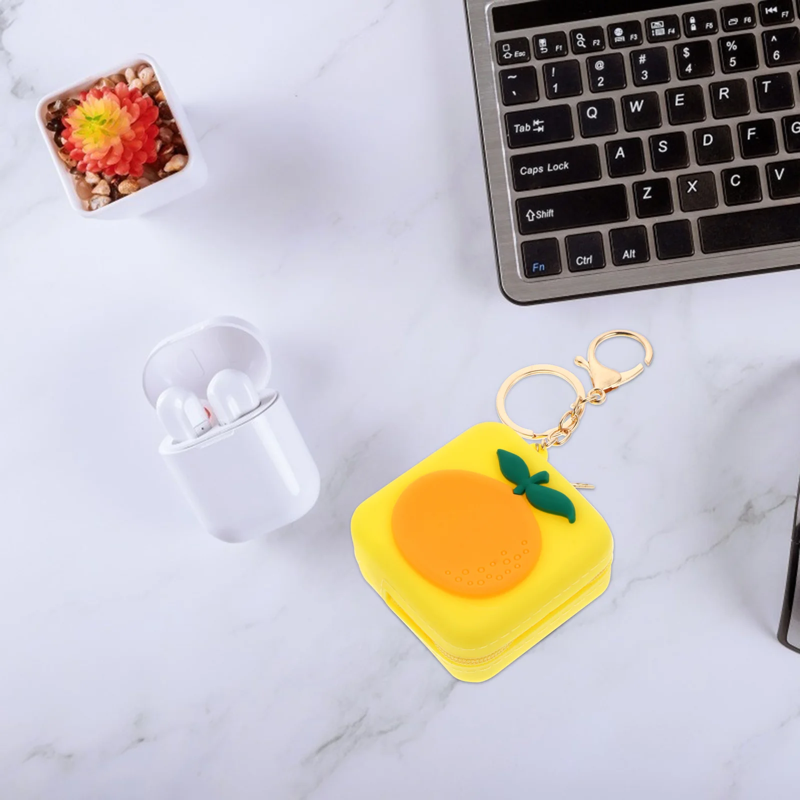 2 قطعة أكياس تخزين صغيرة لسماعات الأذن مادة السيليكون الناعمة رائعتين الكرتون طباعة المحمولة محفظة نسائية للعملات المعدنية المفاتيح المنظم اليومي