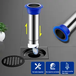 Stainless Steel Shower Floor Drain Backflow Preventer Anti-odor Sink Strainer Dectable Deep Water Sealed Drain Filter Plug
