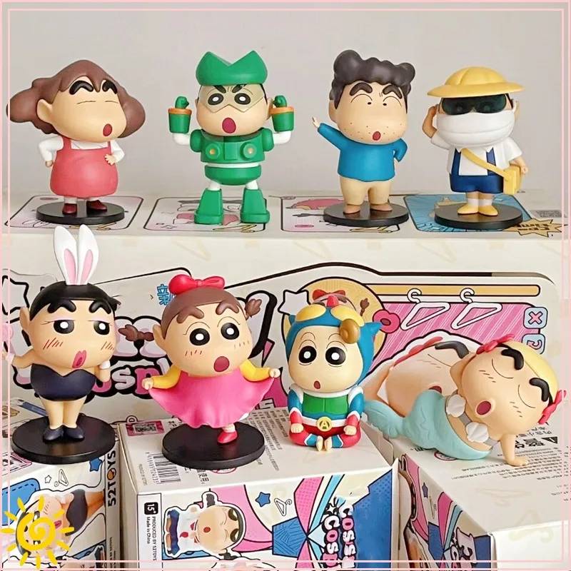 

Cute Cartoon Shin-Chan Funny Cosplay Series Blind Box Figurines Anime Characters Bedroom Home Decoration Ornaments Holiday Gifts
